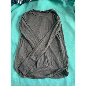 Athleta XS Long Sleeve Heather Gray Soft and Cozy Casual Shirt